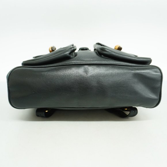 Gucci Backpack/Daypack Bamboo 003 2058 0016 Leather Black Women's - Picture 3 of 16